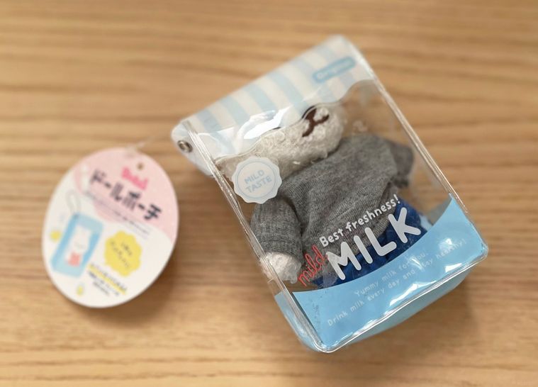 セリアのドールポーチにぬいぐるみを収納したところ