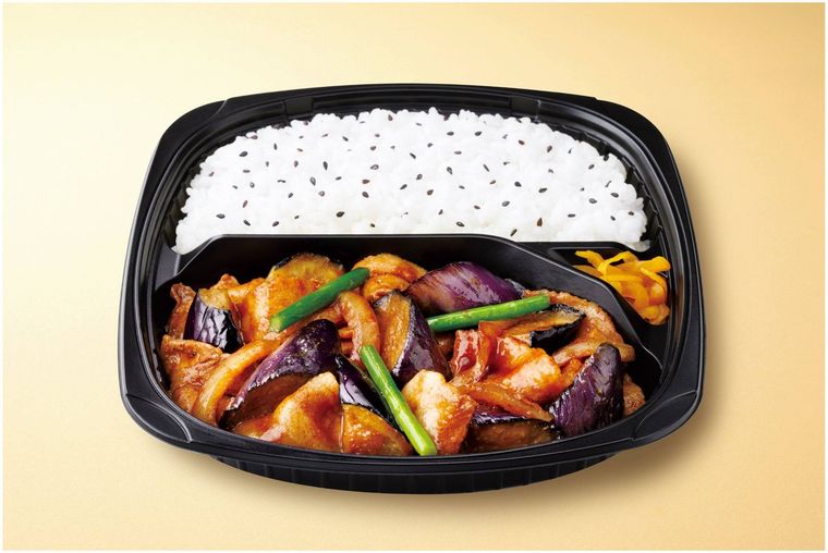 なすの辛味噌炒め弁当八丁味噌使用