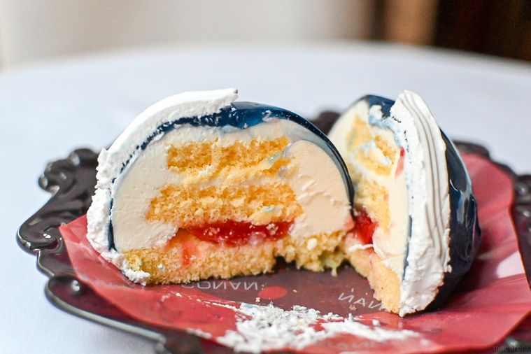 ケーキの断面のアップ