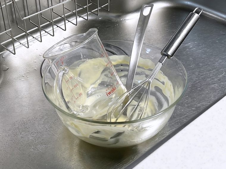 ホットケーキを作ったあとの洗い物