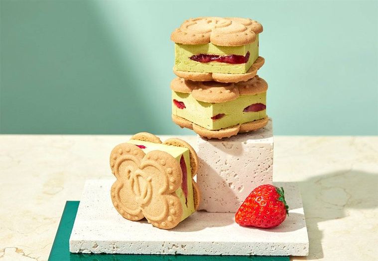 苺とピスタチオバターのスイーツ