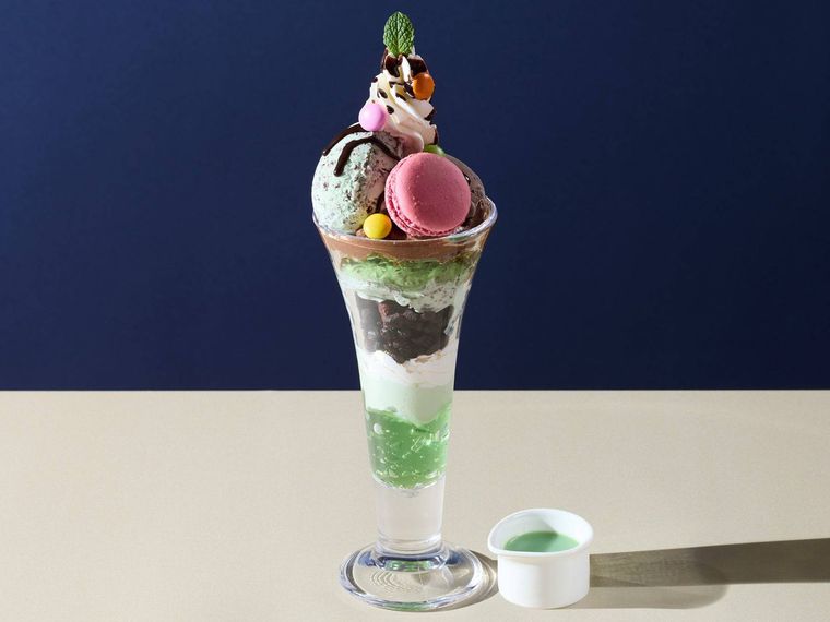 チョコミン党パフェ