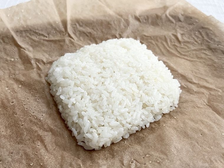 冷凍ごはんを温めた様子