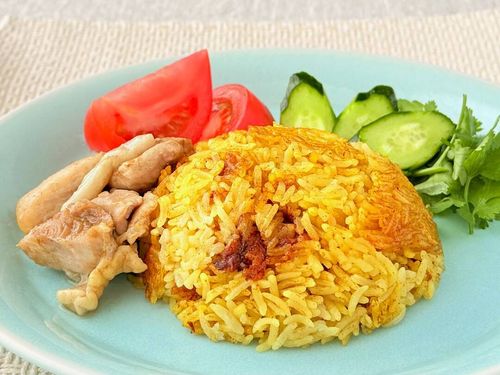 タイ風カレーピラフカオモックガイ。カルディのキットにすごくおいしいリピートしてる