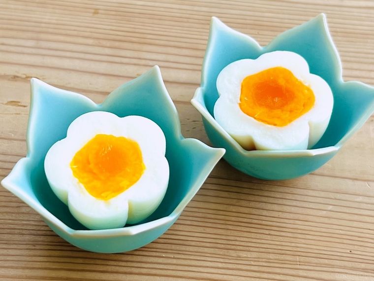 花型のゆで卵