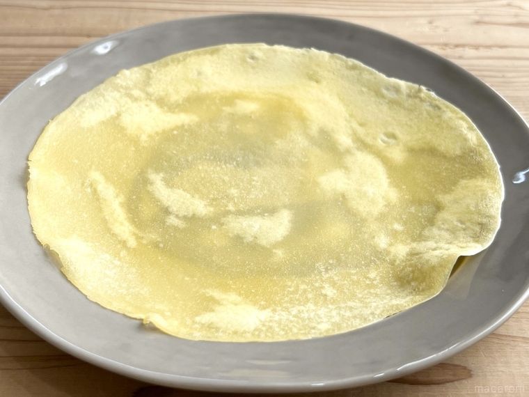電子レンジで作ったクレープ生地