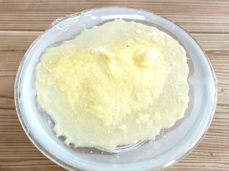 電子レンジで作ったクレープ生地