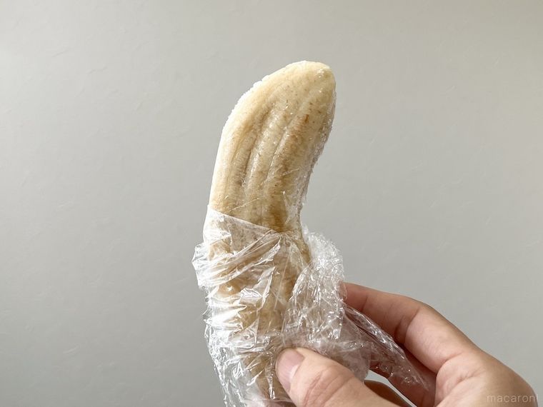 つぶして冷凍したバナナ