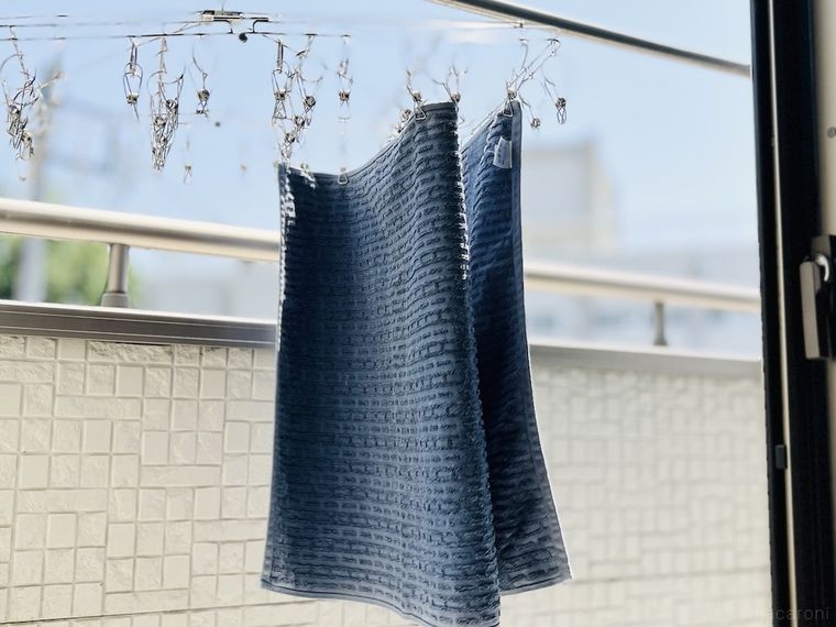 バスタオルを干している様子