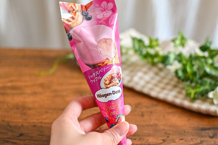 アイスのパッケージのアップ