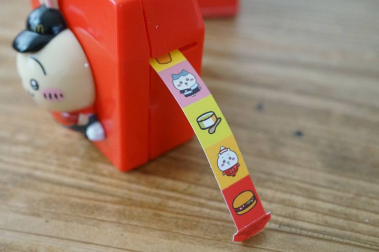 うさぎのシールディスペンサーの使用イメージ