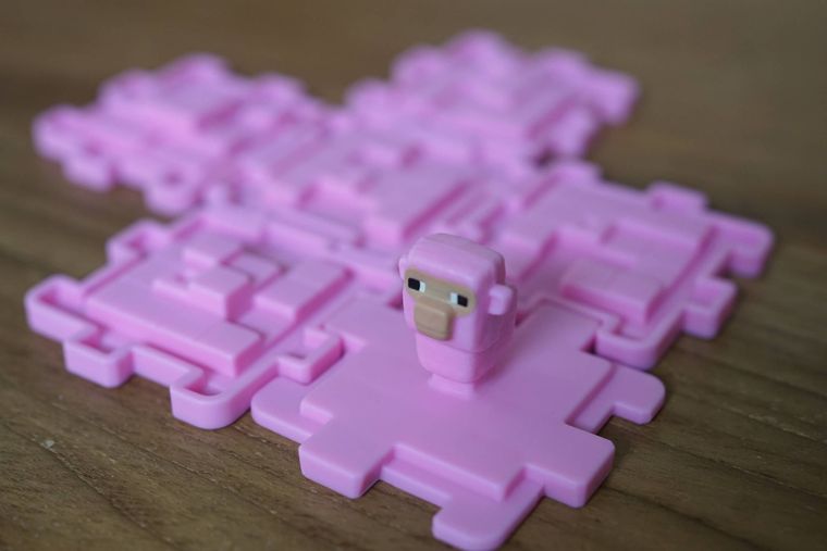 「ピンクのウールブロックとピンク羊」の使用イメージ