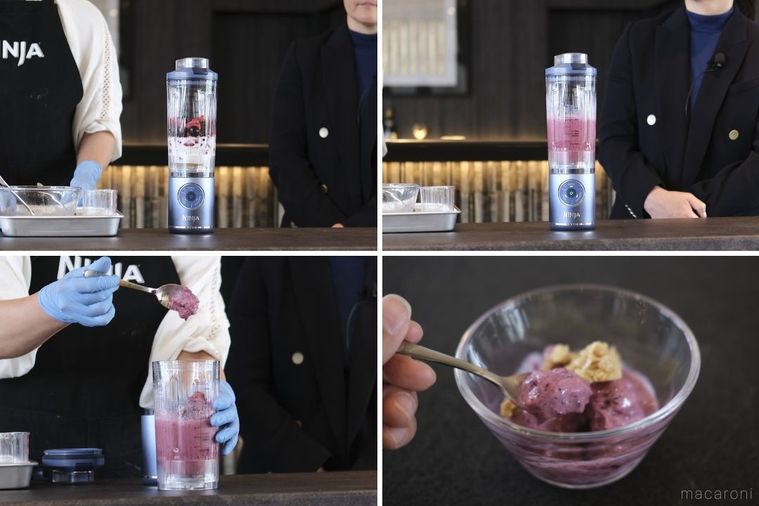 ベリーボウルの調理工程