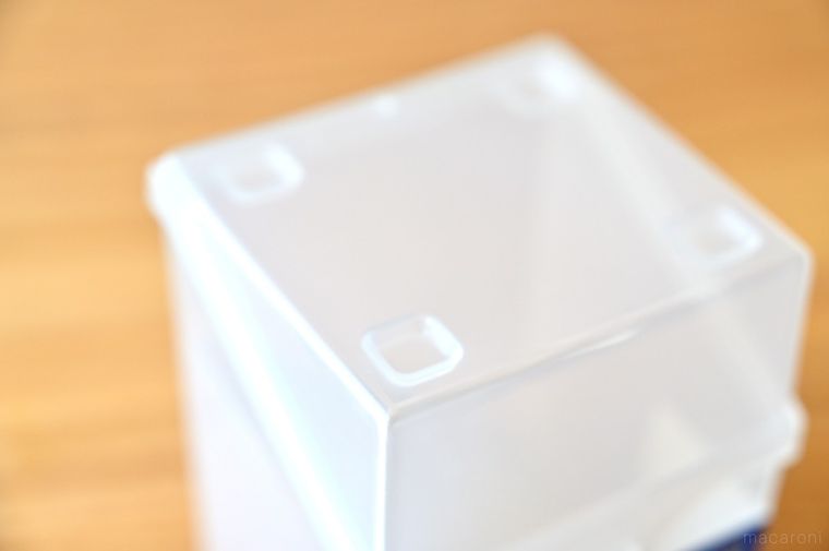 カードボックスのスタッキングできる部分