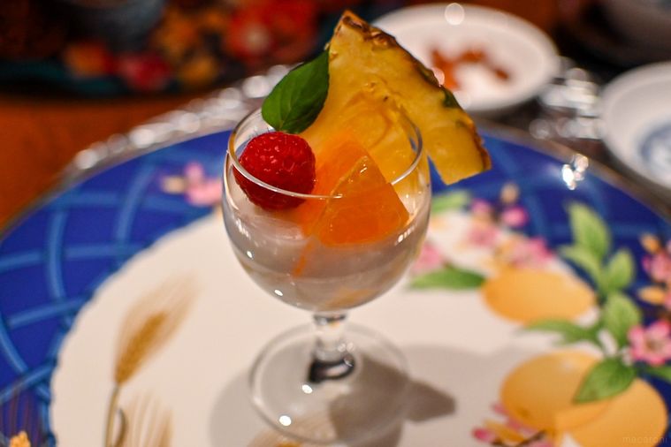 グラスデザートのアップ