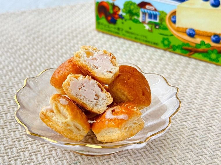 パイの実レアチーズケーキ ベリー仕立ての断面