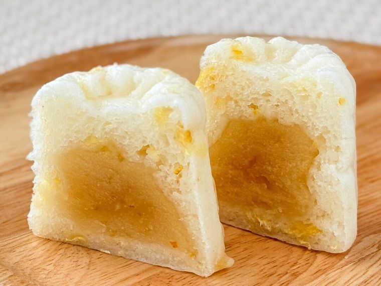 米粉のゆずコヌレ白あん入りの断面