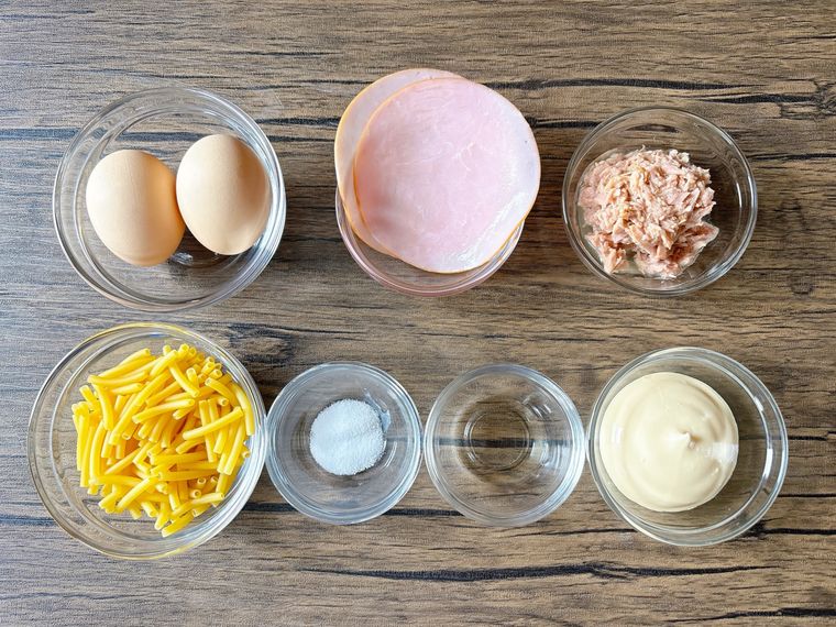 ツナマカロニサラダの材料