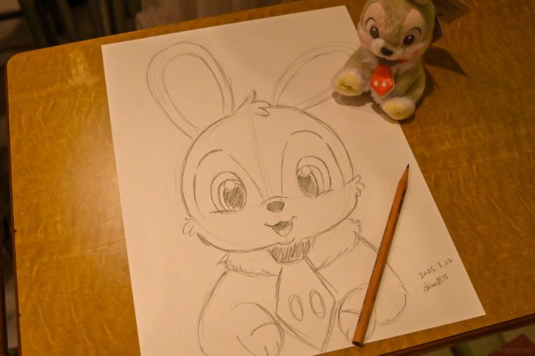 描いたイラストのアップ