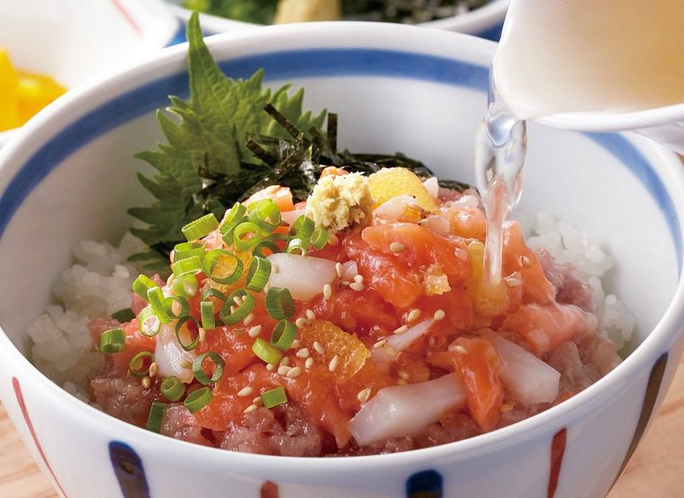 四種海鮮丼のだし茶漬け