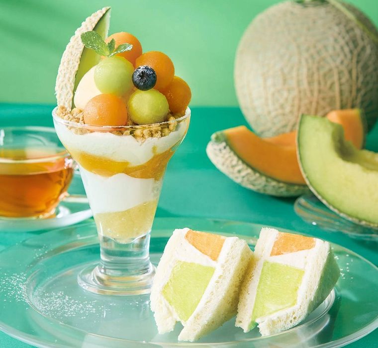 メロンづくしのスイーツプレート