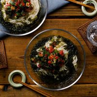 作り方 梅とオクラの白だしそうめん