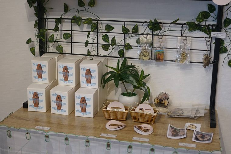 マーモット村のグッズ販売エリア