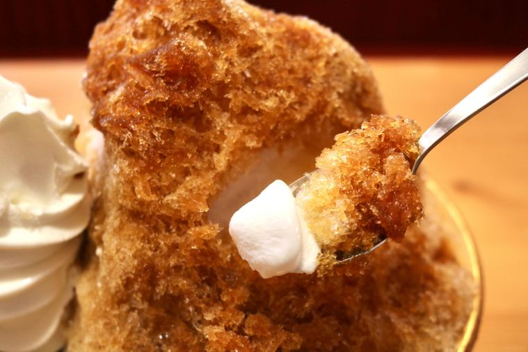 チャイ氷とソフトクリーム