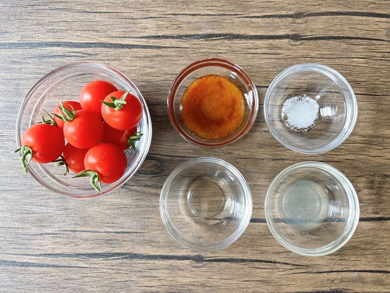 ミニトマトのはちみつレモン漬けの材料