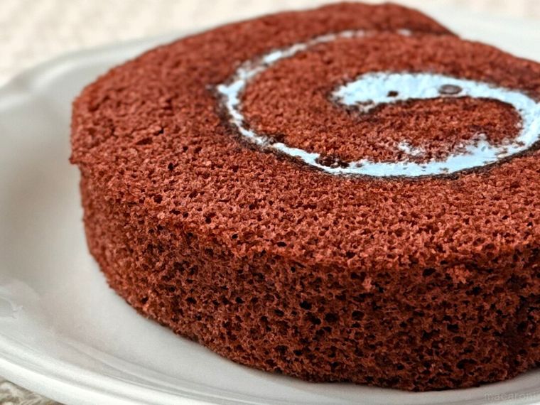 チョコミントロールケーキの生地