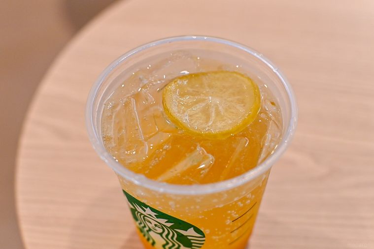 ソーダのトッピングのアップ
