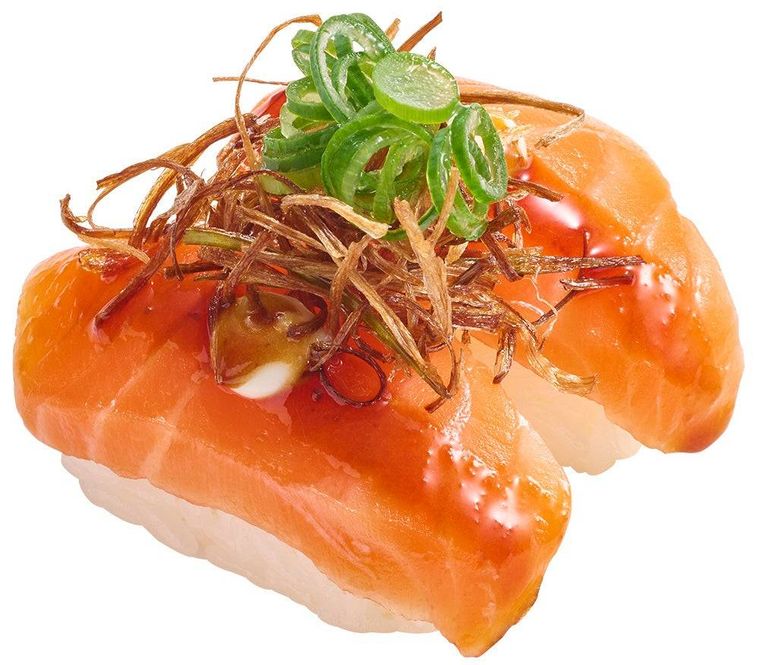 マーラー風味サーモン揚げネギ添え