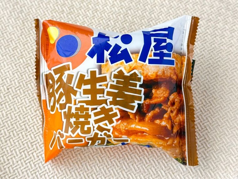 豚生姜焼きライスバーガーのパッケージ