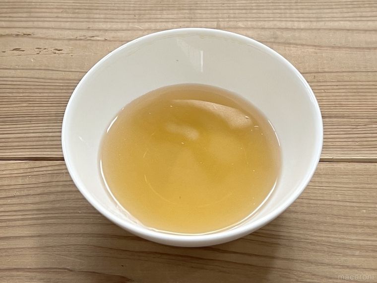 油を濾したあとのスープ