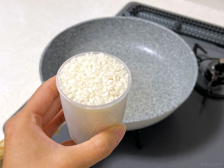 フライパンと米