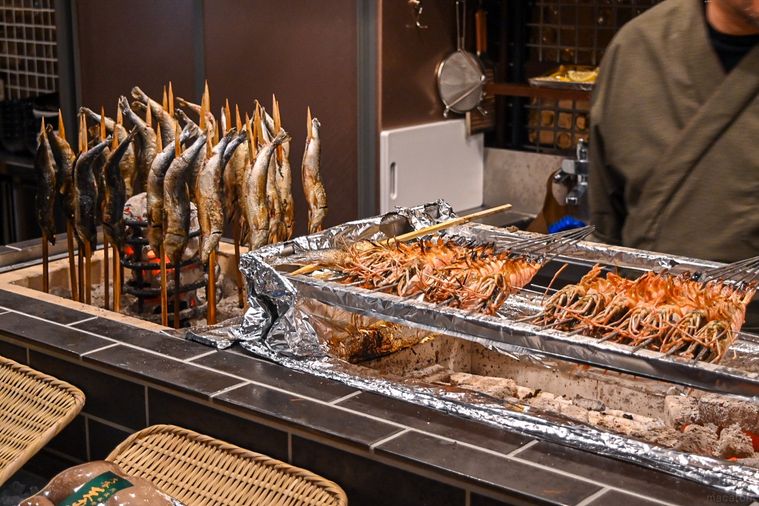 炉端焼きのようす