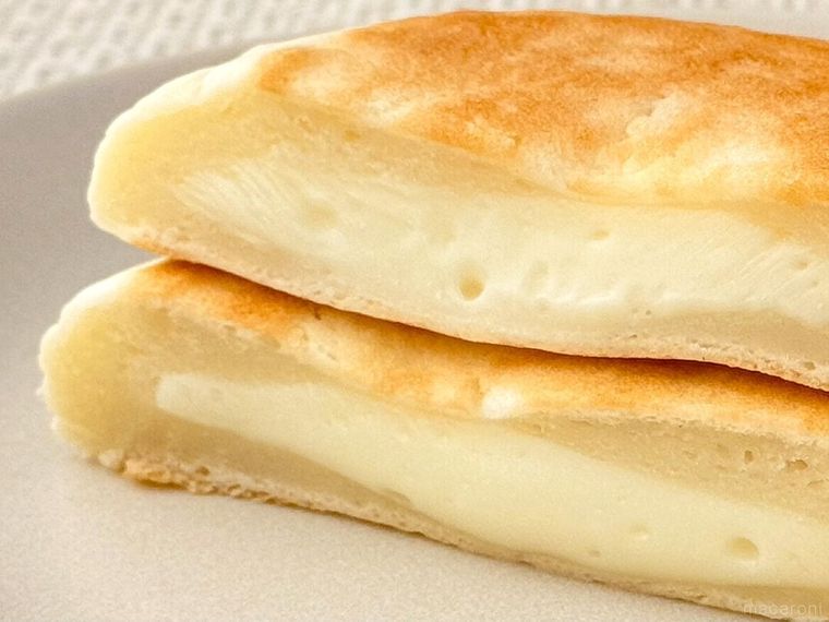 温めたもっちりホットク ダブルチーズの断面