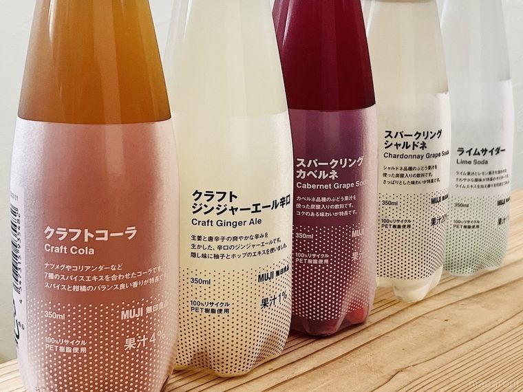 無印良品の新作炭酸飲料5種