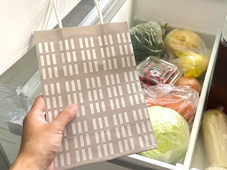 野菜室と紙袋