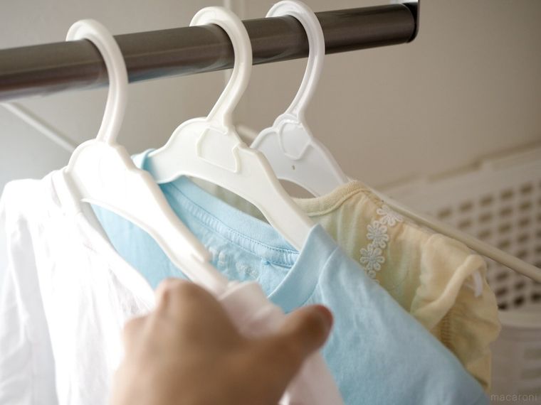 子ども服を素早く干す方法