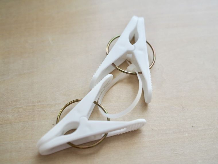 洗濯ばさみと結束バンド