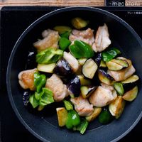 作り方 鶏ももとなすとピーマンの甘酢炒め