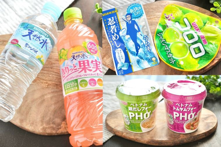 お菓子とカップ麺