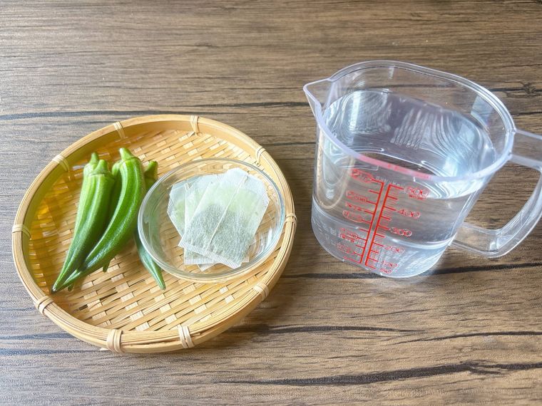 オクラ茶の材料