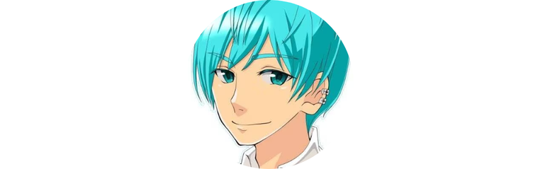 青髪の男性のイラスト画像