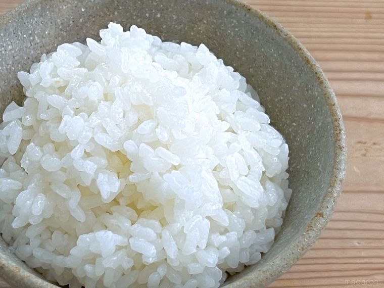 茶碗にごはんをよそった様子