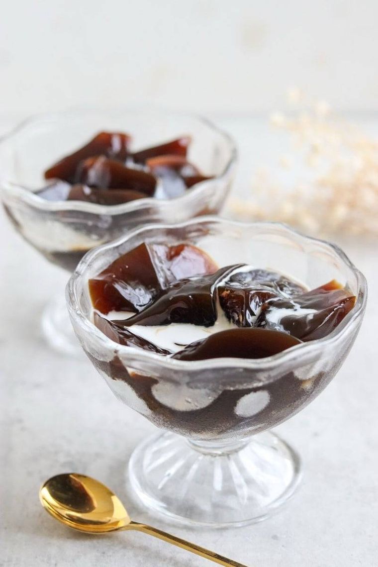 アガーでぷるぷるコーヒーゼリー