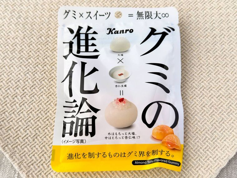 グミの進化論 大福杏仁豆腐のパッケージ