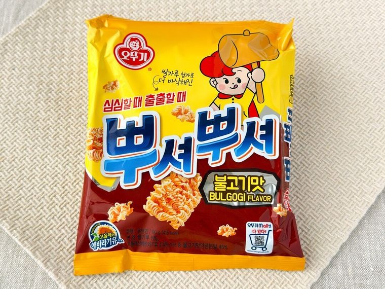 オットギ プショプショプルコギ味90gのパッケージ