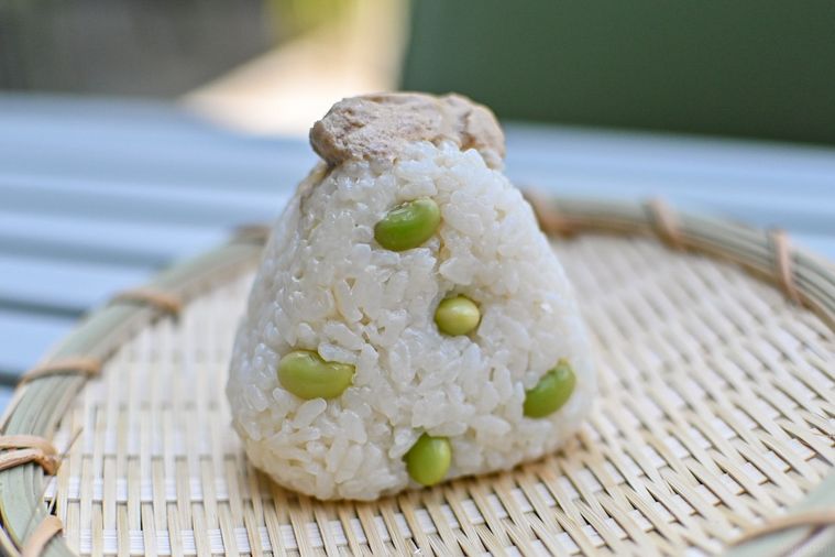 おにぎりのアップ